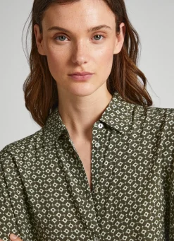 Women Pepe Jeans Geometric Print Shirt