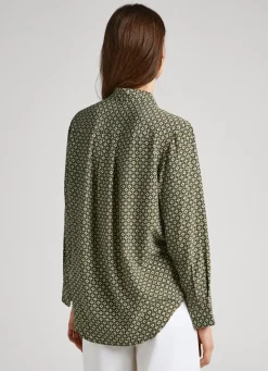 Women Pepe Jeans Geometric Print Shirt