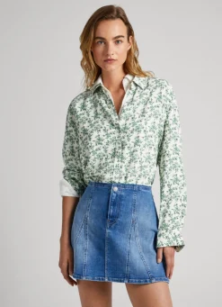 Women Pepe Jeans Geometric Print Shirt