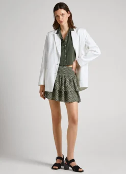 Women Pepe Jeans Geometric Print Skirt