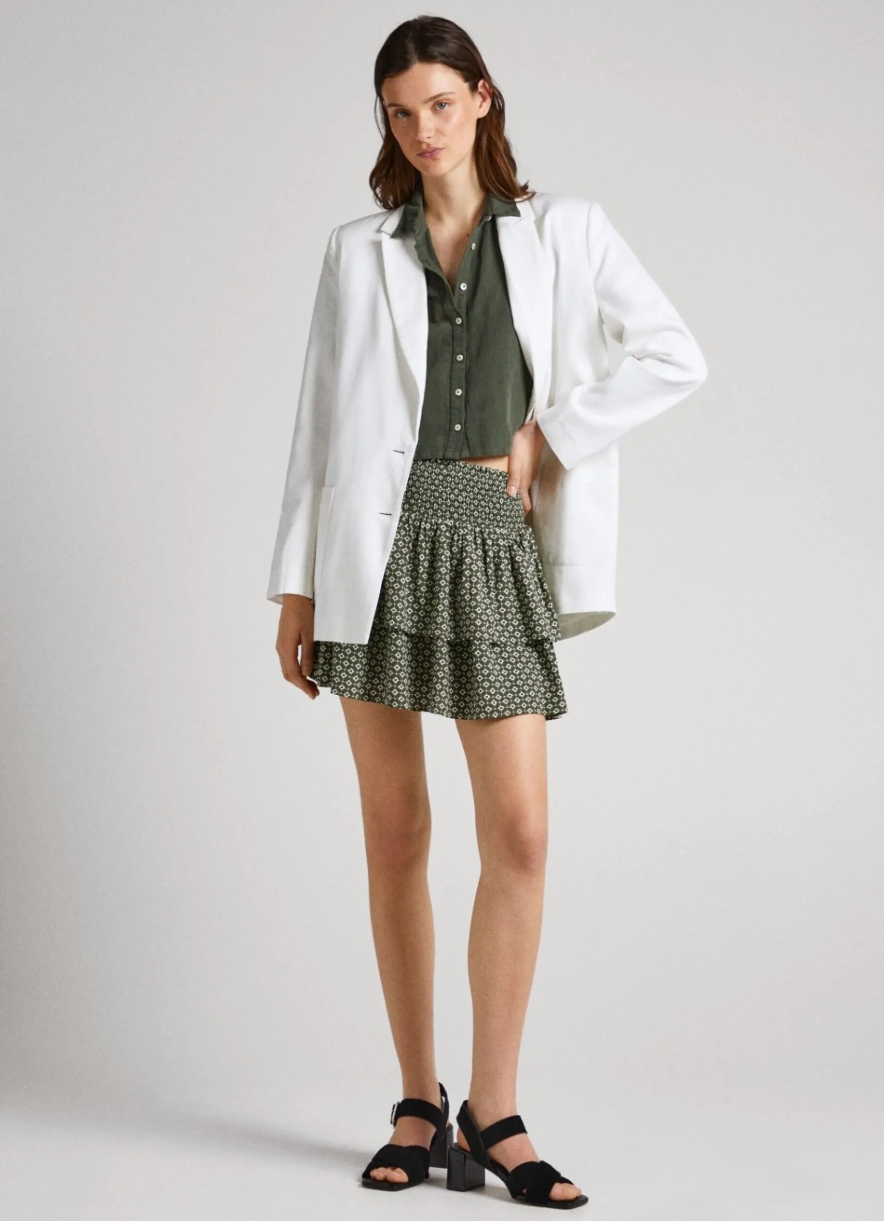 Women Pepe Jeans Geometric Print Skirt