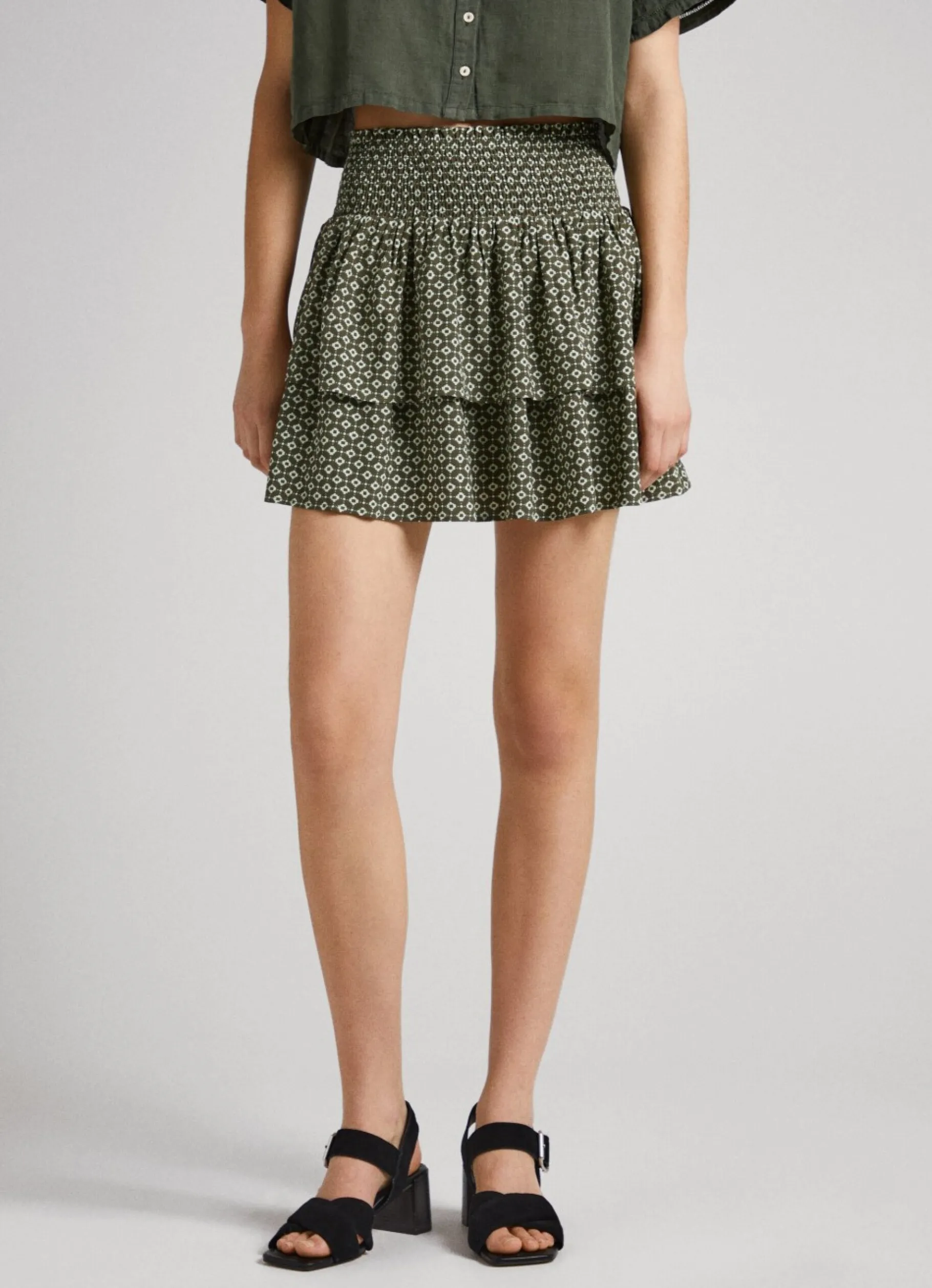Women Pepe Jeans Geometric Print Skirt