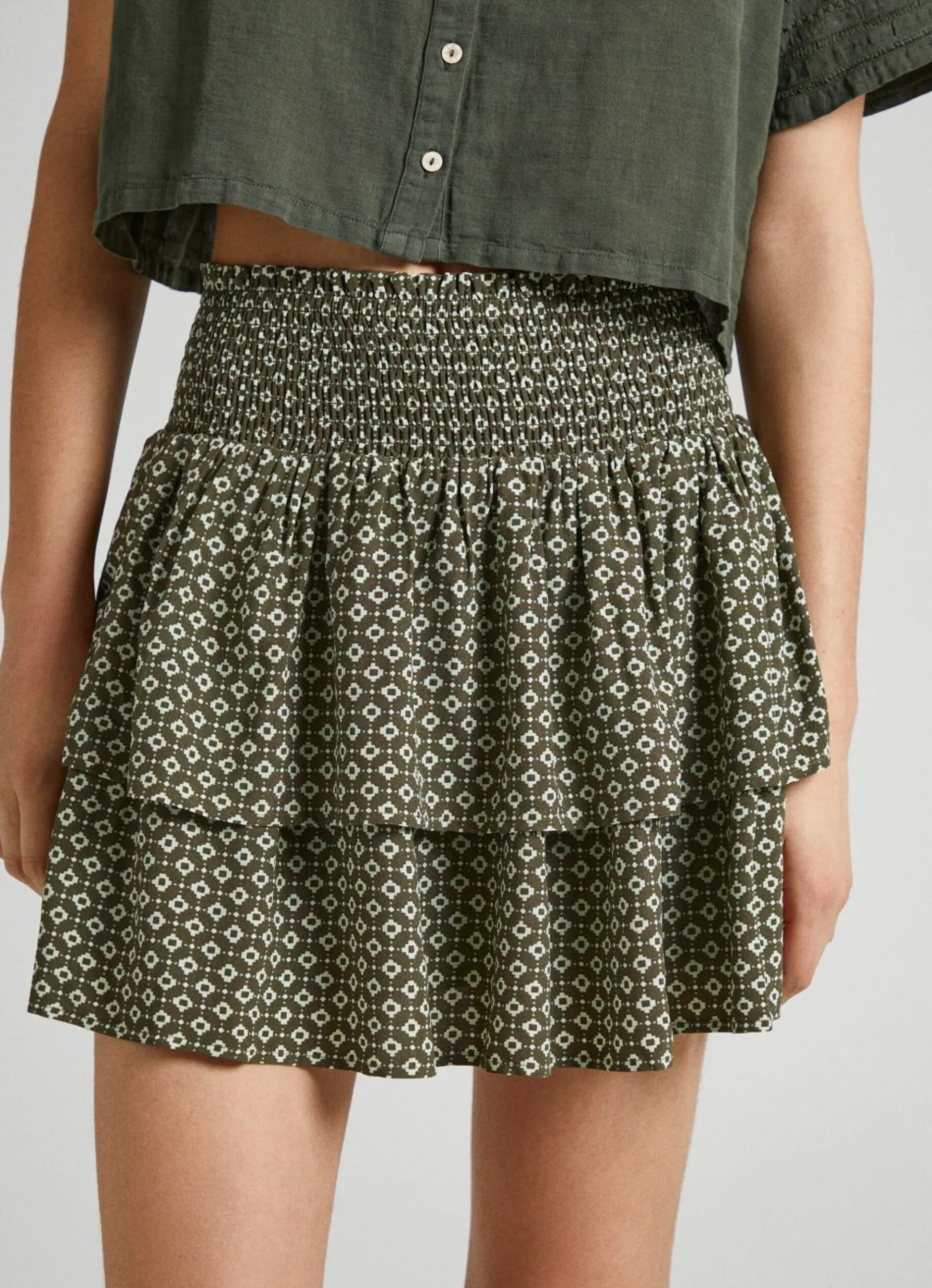 Women Pepe Jeans Geometric Print Skirt