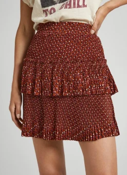 Women Pepe Jeans Geometric Print Skirt