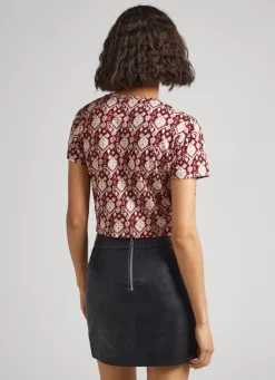 Women Pepe Jeans Geometric Print T-Shirt