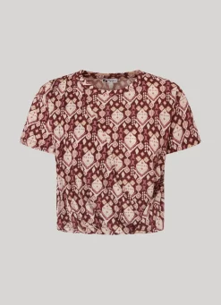 Women Pepe Jeans Geometric Print T-Shirt
