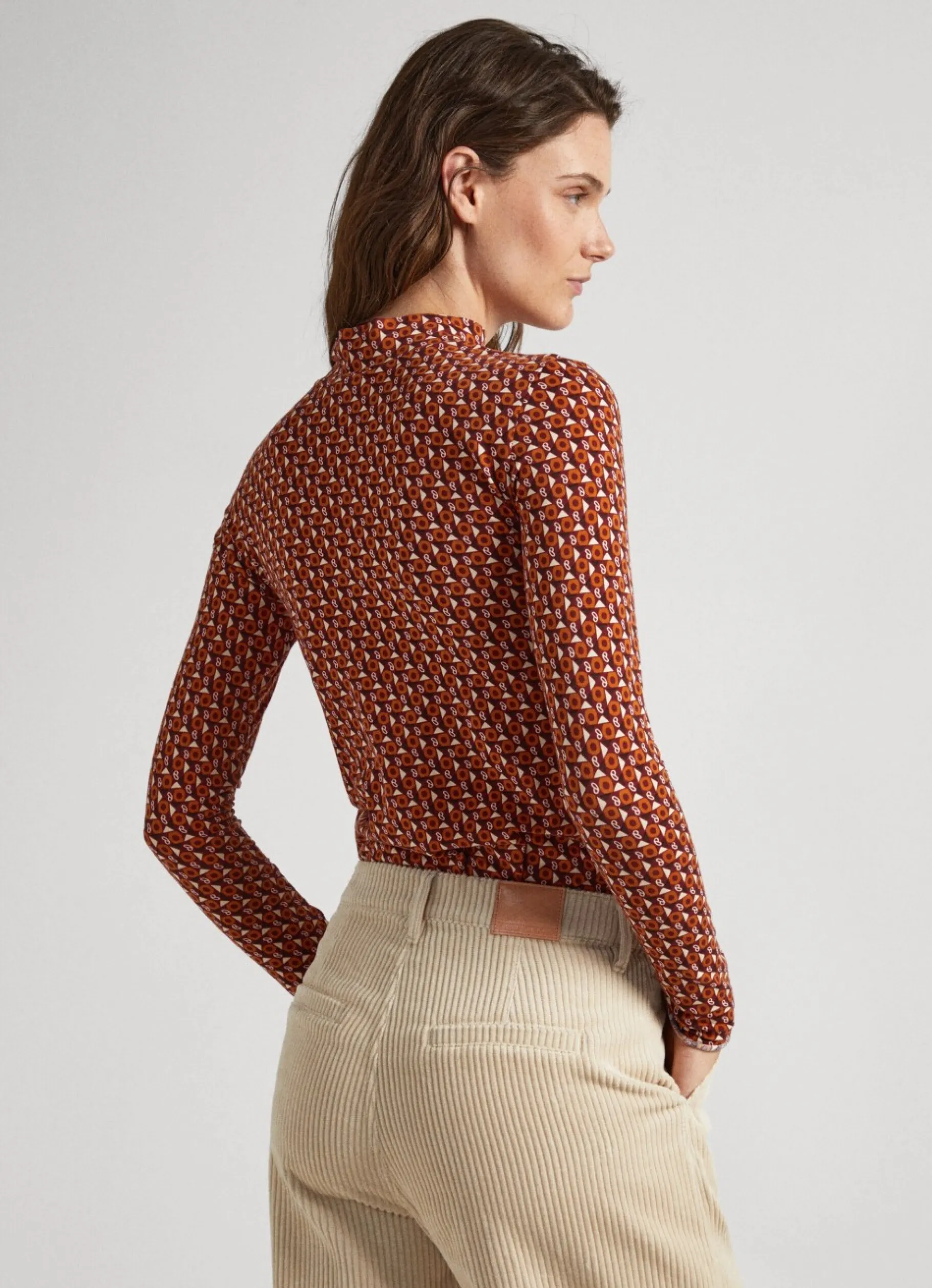 Women Pepe Jeans Geometric Print T-Shirt