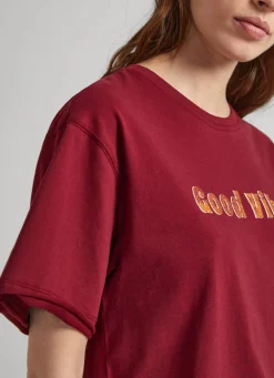 Women Pepe Jeans Glitter Print T-Shirt