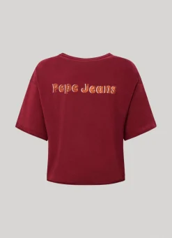 Women Pepe Jeans Glitter Print T-Shirt