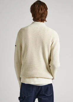 Men Pepe Jeans Half-Zip Cotton Jumper
