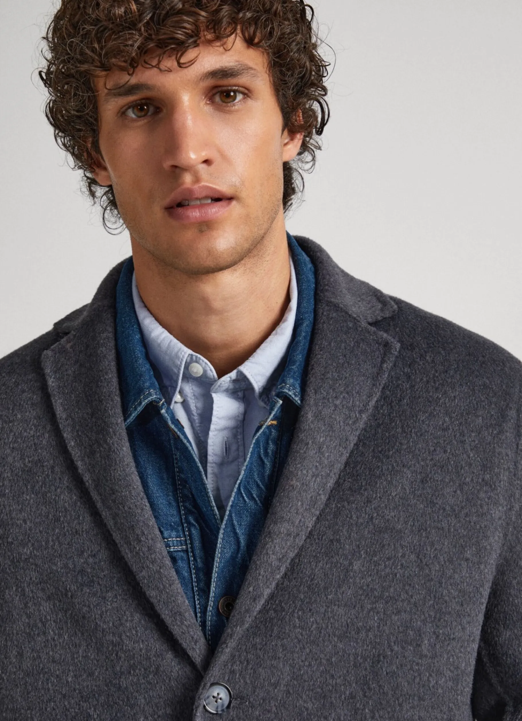 Men Pepe Jeans Handmade Wool Coat