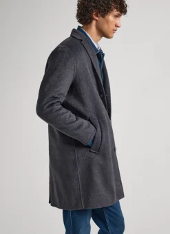 Men Pepe Jeans Handmade Wool Coat