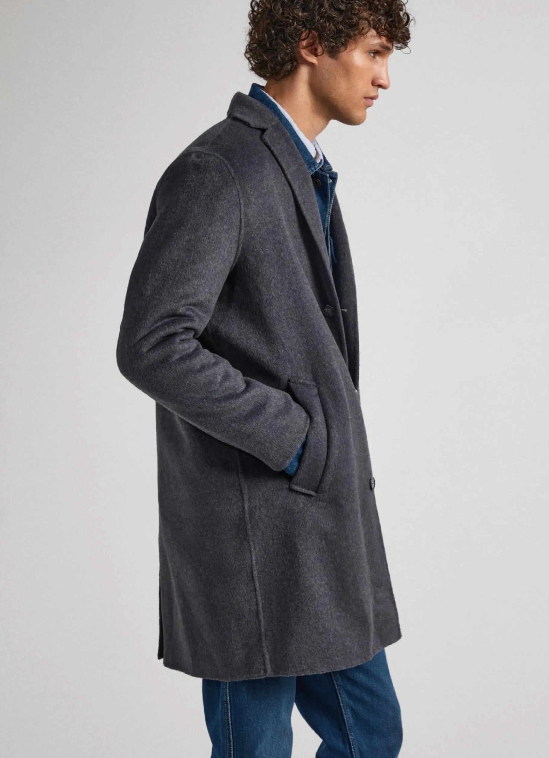 Men Pepe Jeans Handmade Wool Coat
