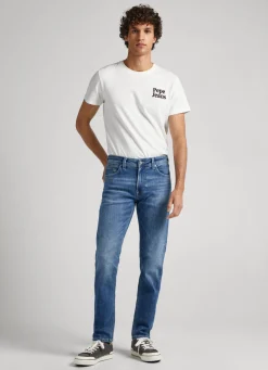 Men Pepe Jeans Hatch Regular Slim Fit Mid-Rise Jeans