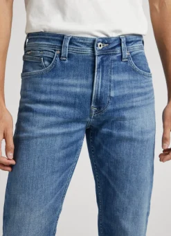 Men Pepe Jeans Hatch Regular Slim Fit Mid-Rise Jeans