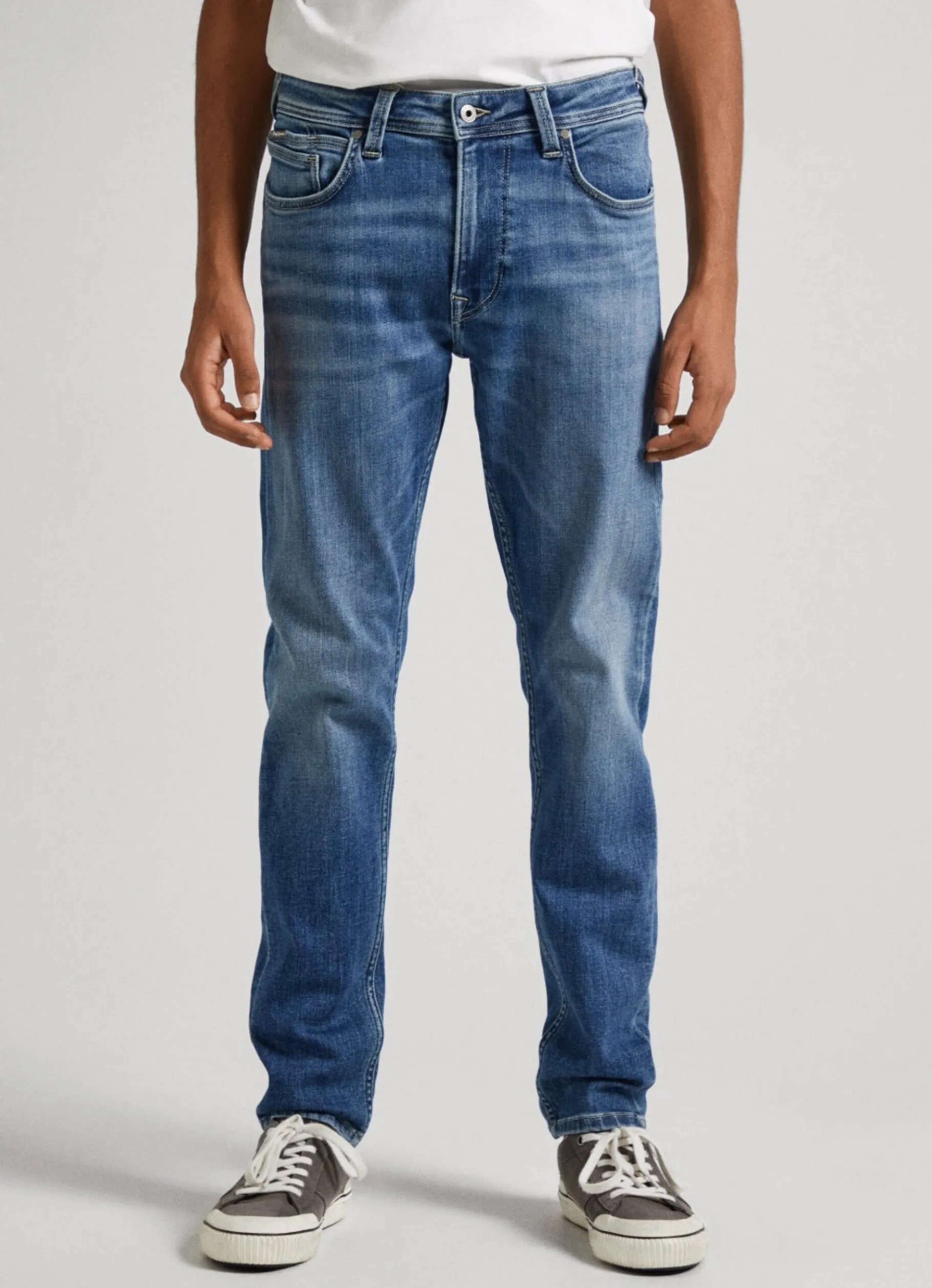 Men Pepe Jeans Hatch Regular Slim Fit Mid-Rise Jeans