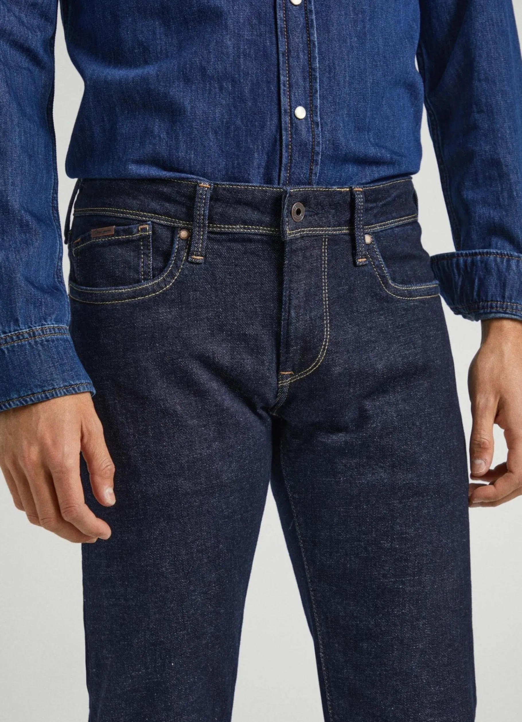 Men Pepe Jeans Hatch Slim Fit Low-Rise Jeans