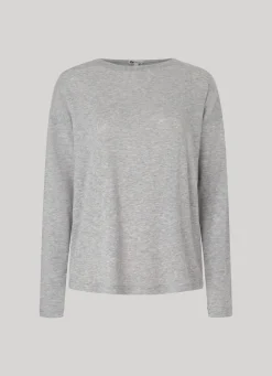 Women Pepe Jeans Heathered Long-Sleeve T-Shirt