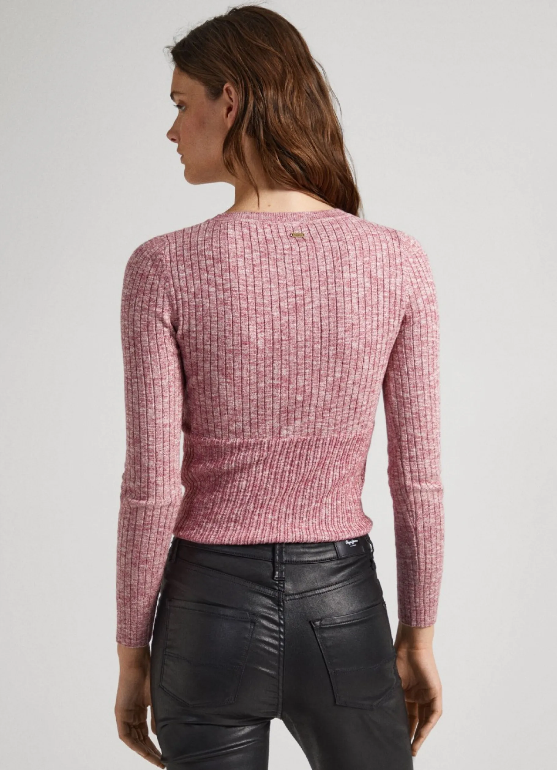 Women Pepe Jeans Heathered Melange Cotton Top