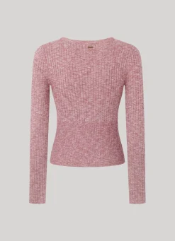 Women Pepe Jeans Heathered Melange Cotton Top