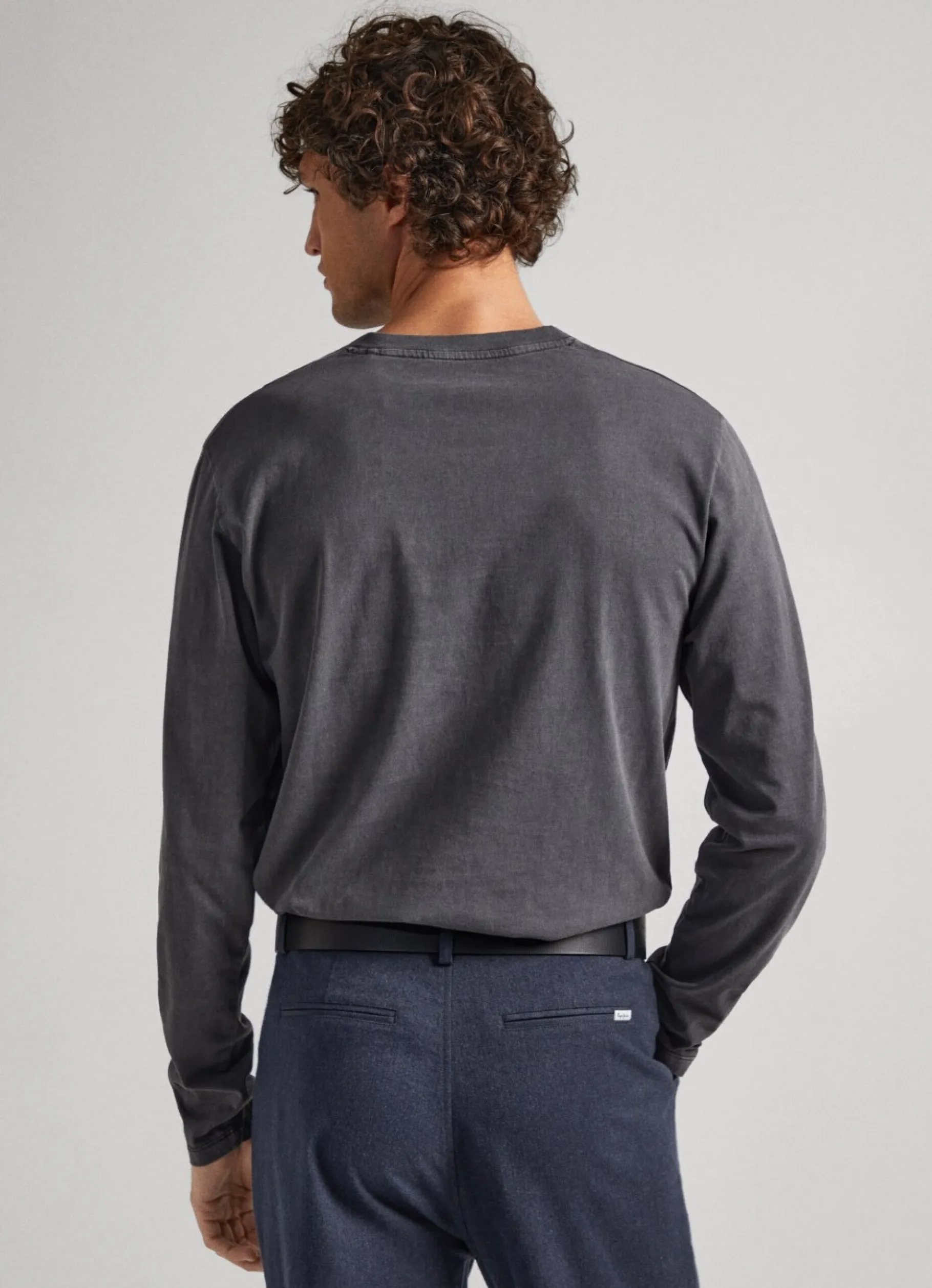 Men Pepe Jeans Henley Collar Long Sleeve T-Shirt