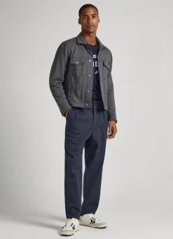 Men Pepe Jeans Herringbone Chino Trousers