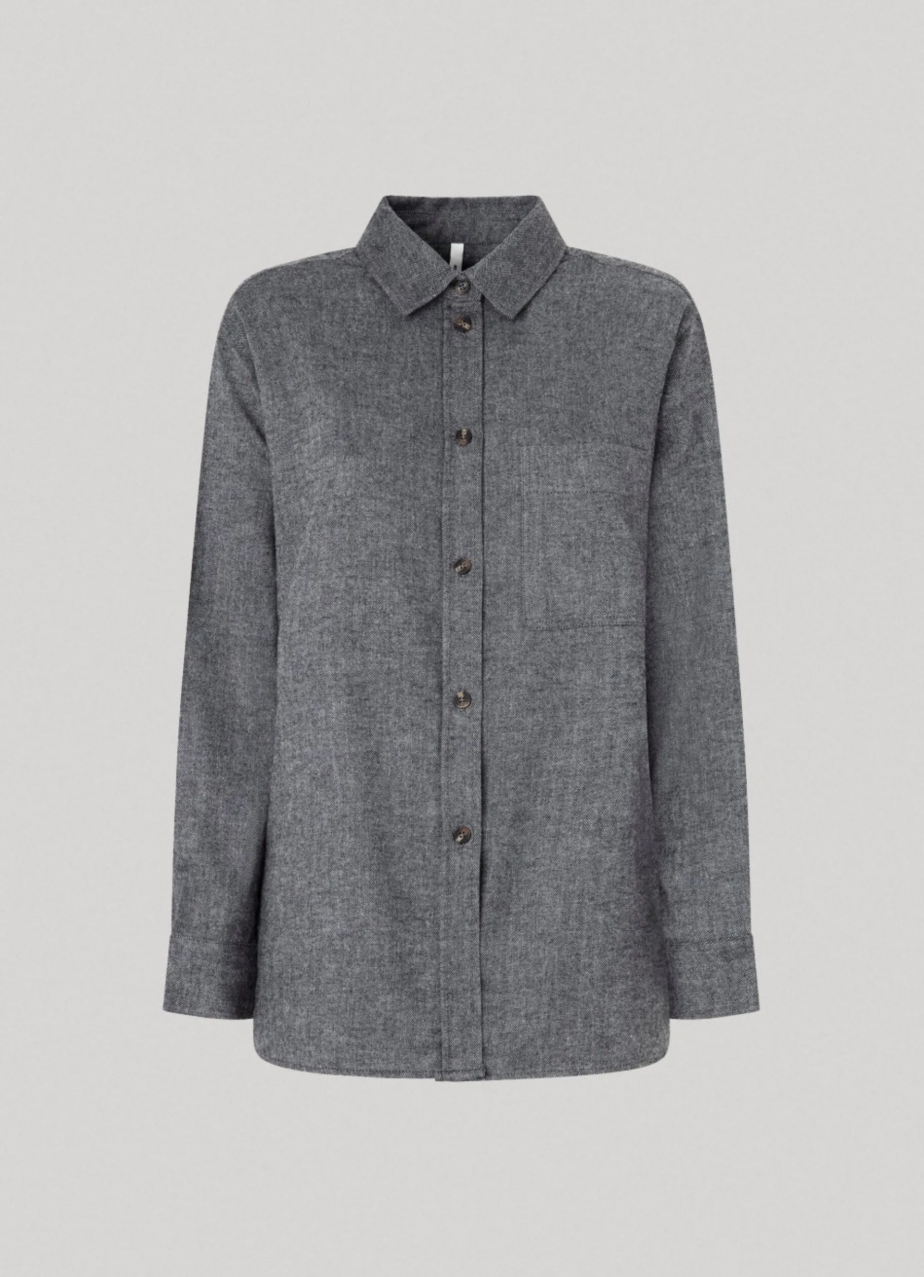 Women Pepe Jeans Herringbone Cotton Overshirt