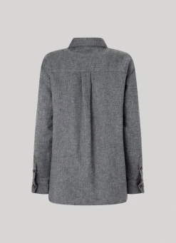 Women Pepe Jeans Herringbone Cotton Overshirt