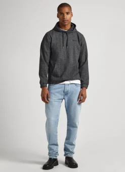 Men Pepe Jeans Herringbone Hooded Sweatshirt