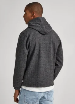 Men Pepe Jeans Herringbone Hooded Sweatshirt