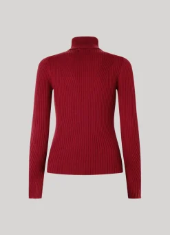 Women Pepe Jeans High Neck Ribbed Knit