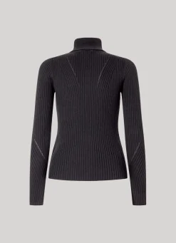Women Pepe Jeans High Neck Ribbed Knit