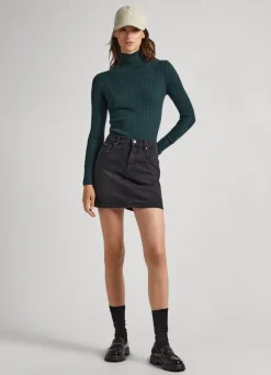Women Pepe Jeans High Neck Ribbed Knit