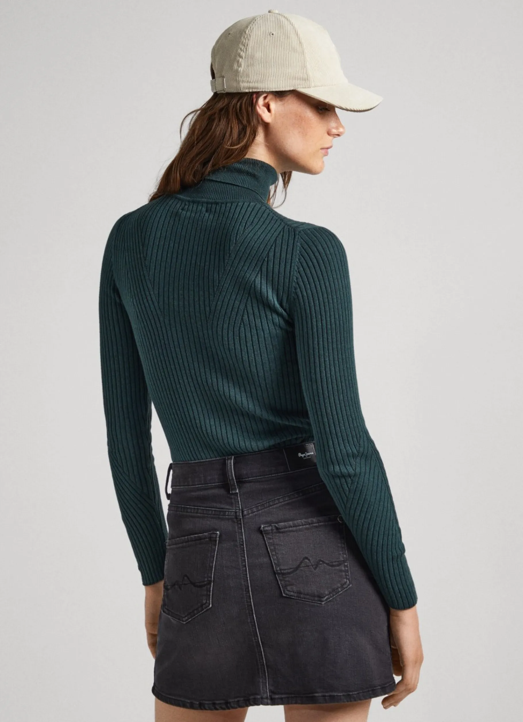 Women Pepe Jeans High Neck Ribbed Knit