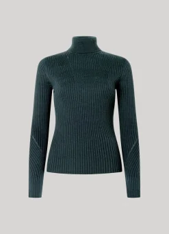 Women Pepe Jeans High Neck Ribbed Knit