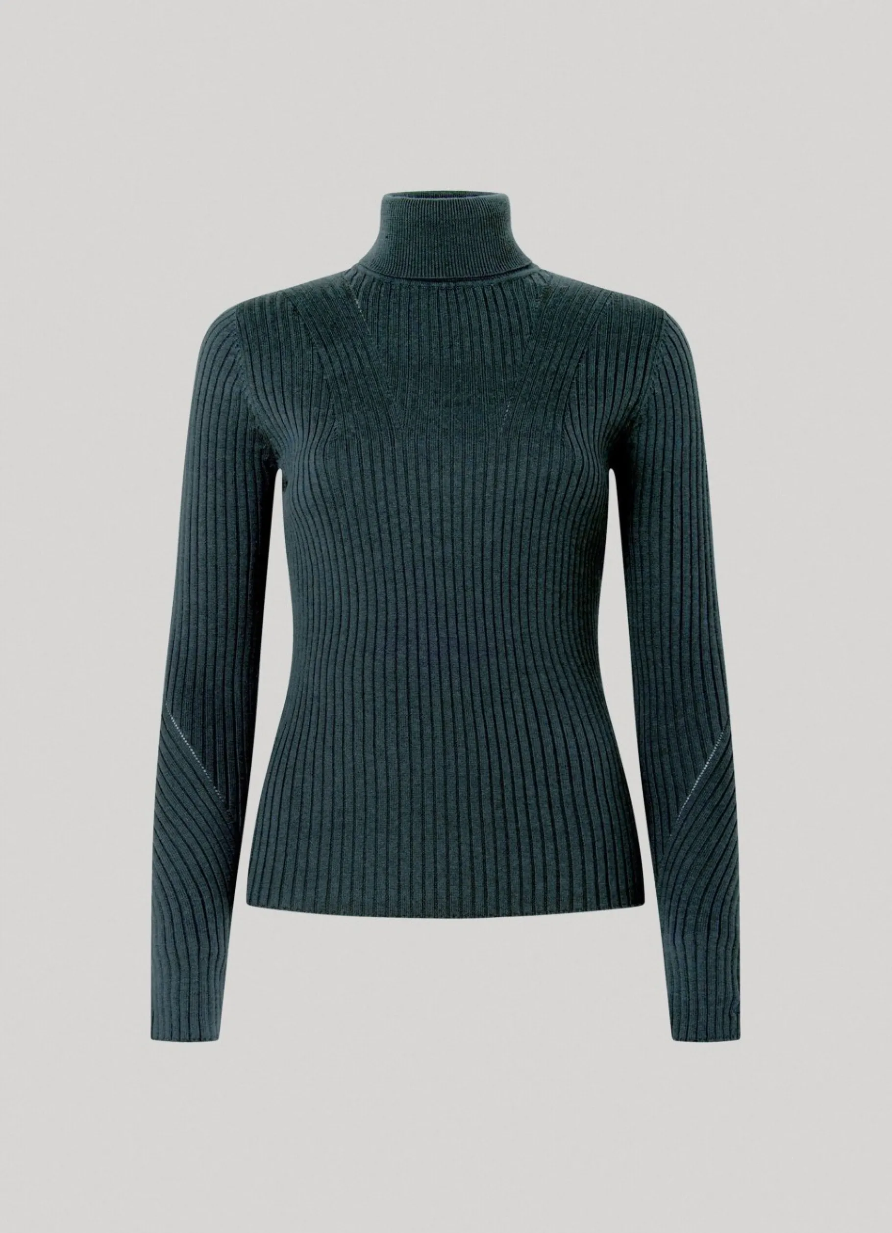 Women Pepe Jeans High Neck Ribbed Knit