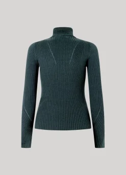 Women Pepe Jeans High Neck Ribbed Knit