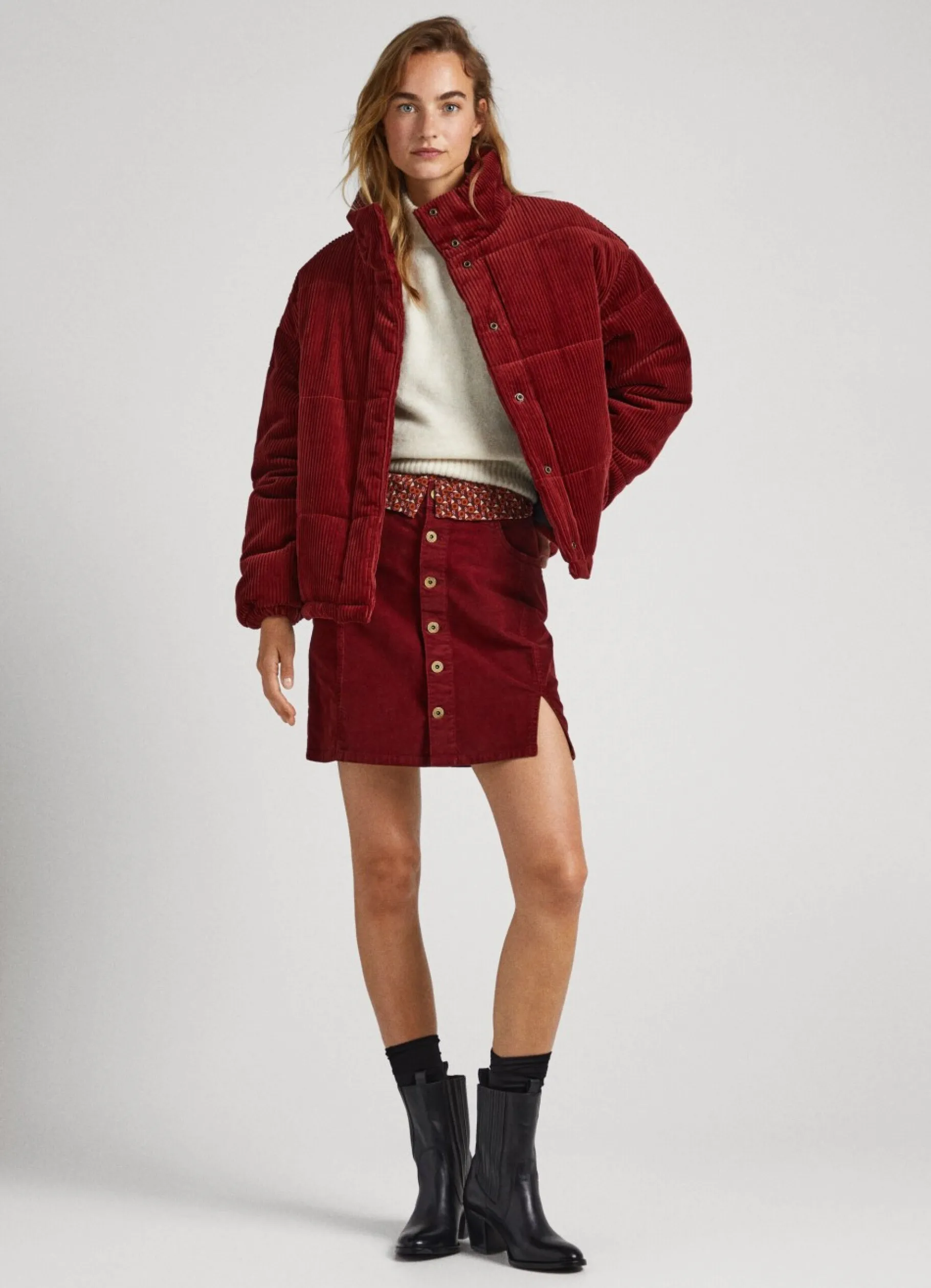 Women Pepe Jeans High Waist Corduroy Skirt