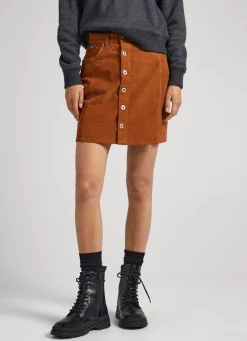 Women Pepe Jeans High Waist Corduroy Skirt