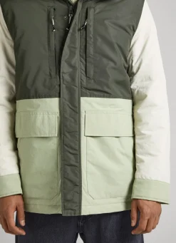 Men Pepe Jeans Hooded Colour Block Parka