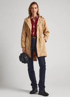 Women Pepe Jeans Hooded Cotton Parka