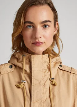 Women Pepe Jeans Hooded Cotton Parka