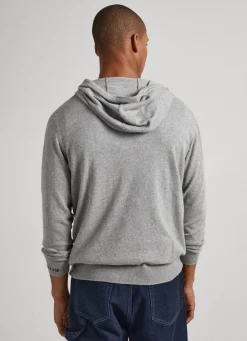 Men Pepe Jeans Hooded Cotton Sweatshirt
