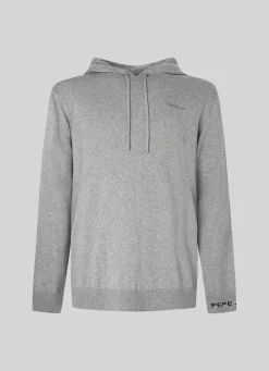 Men Pepe Jeans Hooded Cotton Sweatshirt