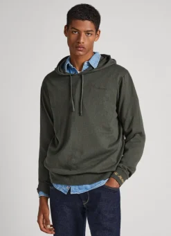 Men Pepe Jeans Hooded Cotton Sweatshirt