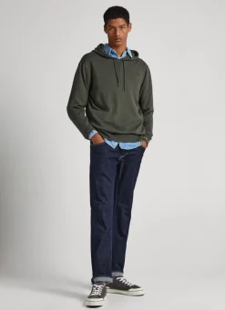 Men Pepe Jeans Hooded Cotton Sweatshirt