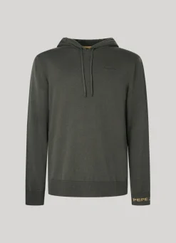 Men Pepe Jeans Hooded Cotton Sweatshirt
