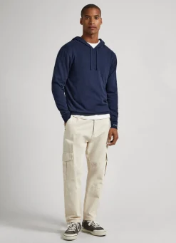 Men Pepe Jeans Hooded Cotton Sweatshirt