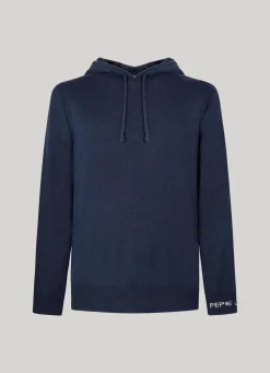 Men Pepe Jeans Hooded Cotton Sweatshirt