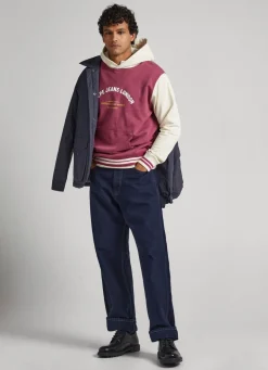 Men Pepe Jeans Hooded Cotton Sweatshirt
